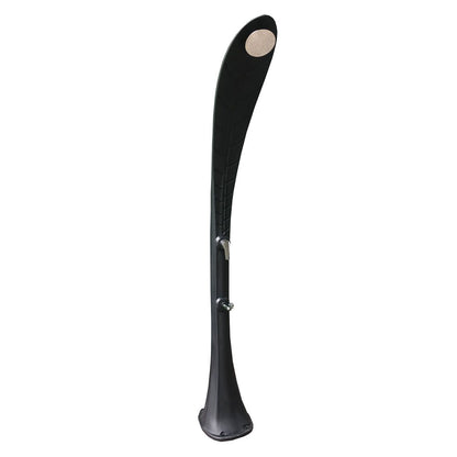 Colonna doccia foglia nero in HDPE, con soffione 15 cm e lavapiedi by CeramicStore | Lo specialista del tuo bagno