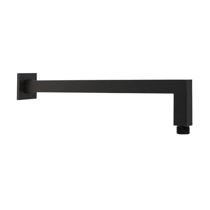 Braccio doccia squadrato in ottone 22x22mm cromo nero by CeramicStore | Lo specialista del tuo bagno