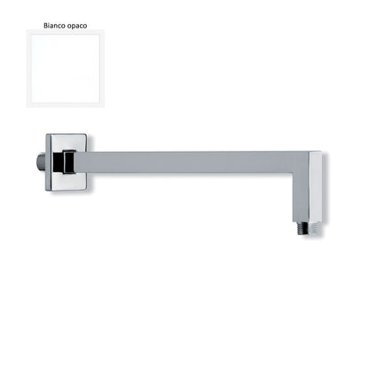 Braccio doccia squadrato in ottone 22x22x400mm bianco opaco by CeramicStore | Lo specialista del tuo bagno