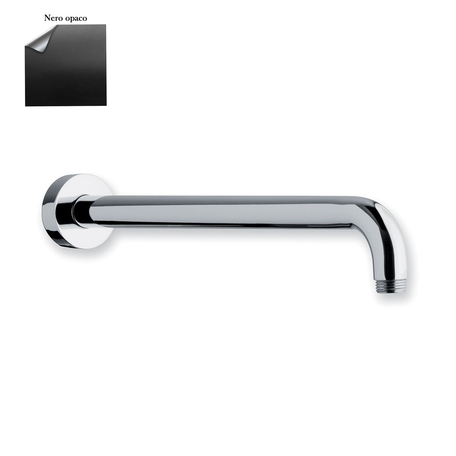 Braccio doccia lusso tondo in ottone lunghezza 400mm nero by CeramicStore | Lo specialista del tuo bagno