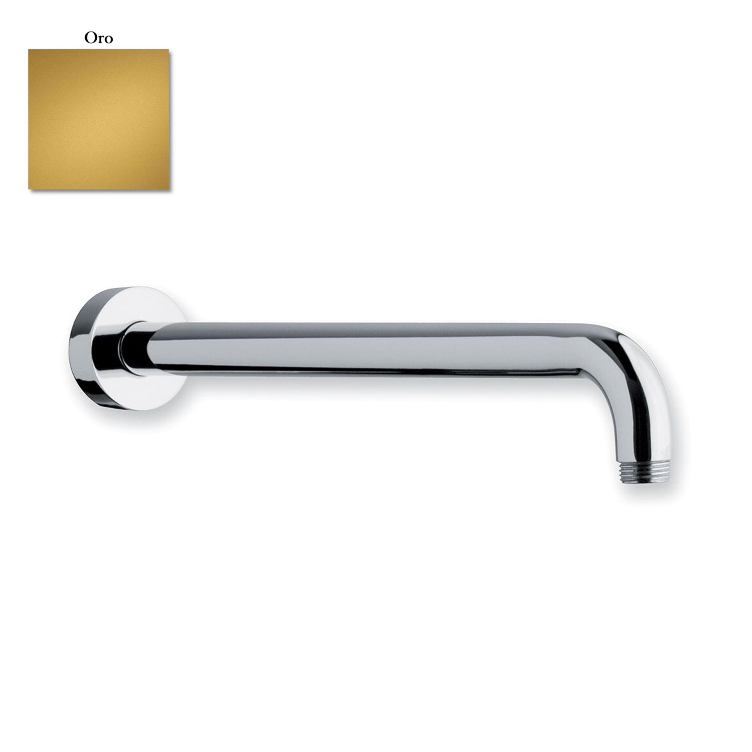 Braccio doccia lusso tondo in ottone lunghezza 450mm oro by CeramicStore | Lo specialista del tuo bagno