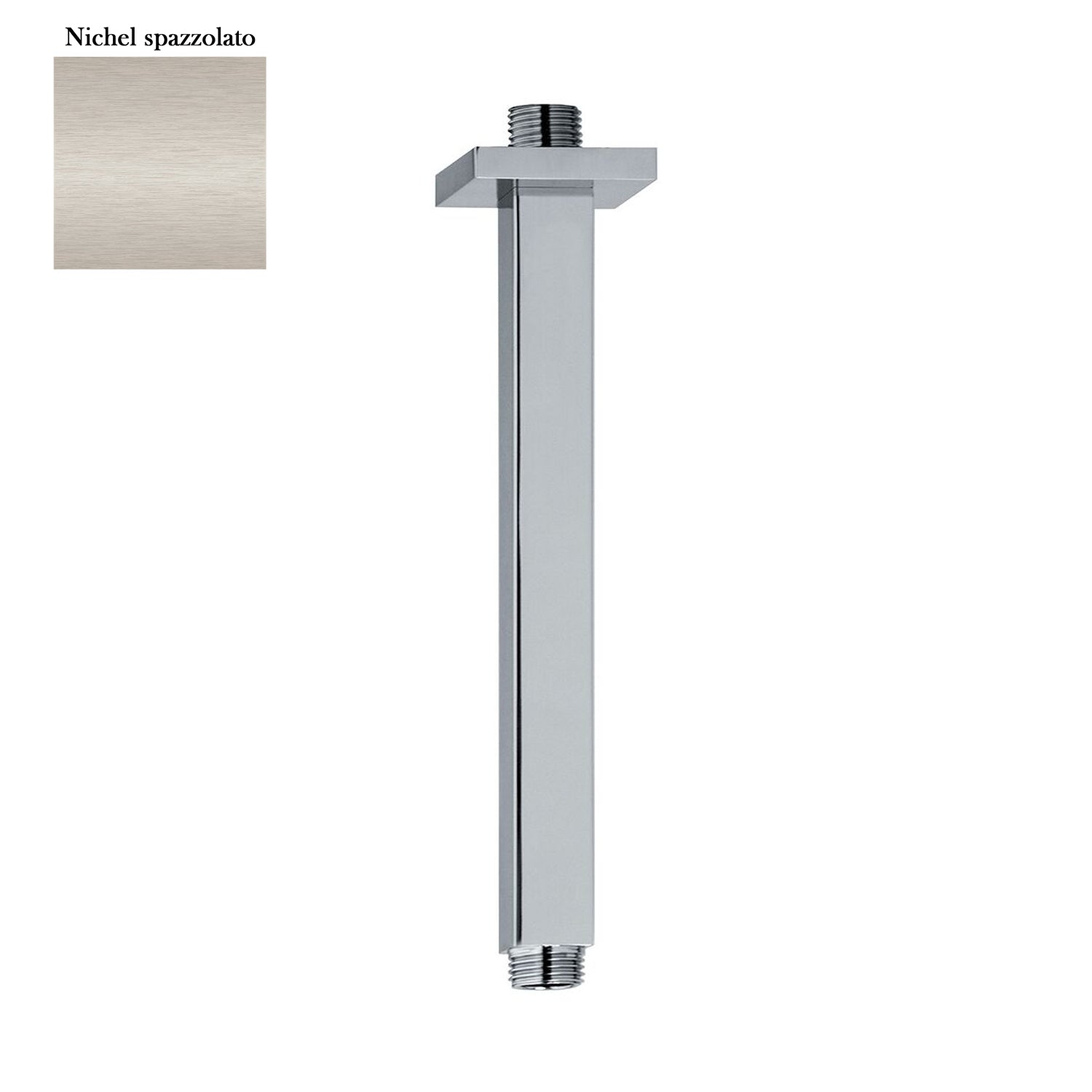 Braccio doccia a soffitto 22x22mm lunghezza 100mm nichel by CeramicStore | Lo specialista del tuo bagno