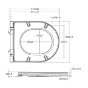 Sanitari sospesi Rimless con copriwater Soft Close BathCore serie Infinity 53x36