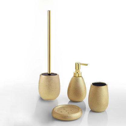 Set Accessori Bagno Gedy collezione Astrid in ceramica color oro by CeramicStore | Lo specialista del tuo bagno