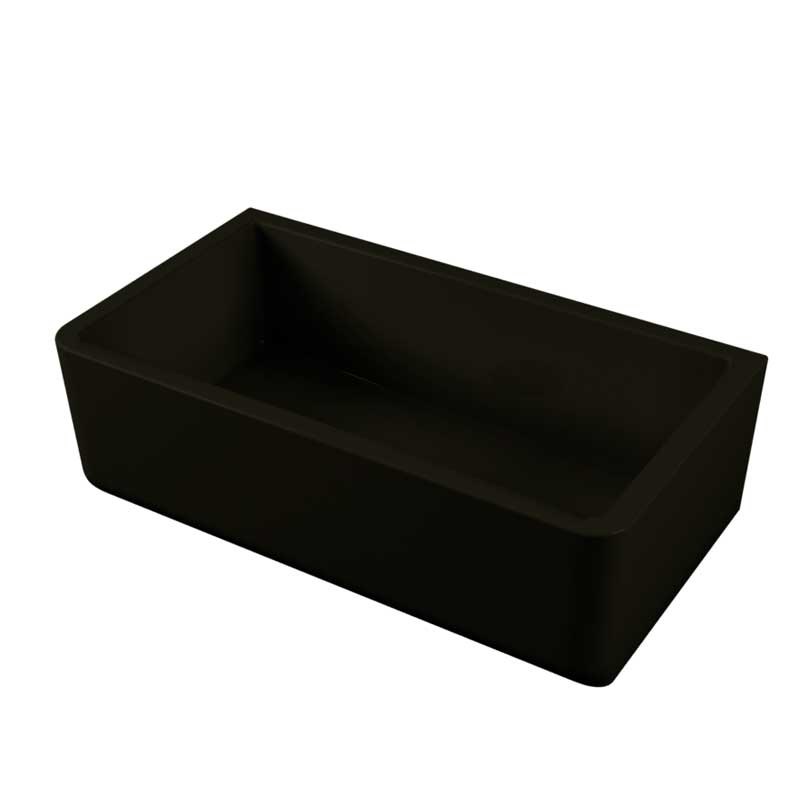 Vasca Lavello cucina 84x46 in ceramica Nero Lucido collezione Frame di Ceramica Galassia