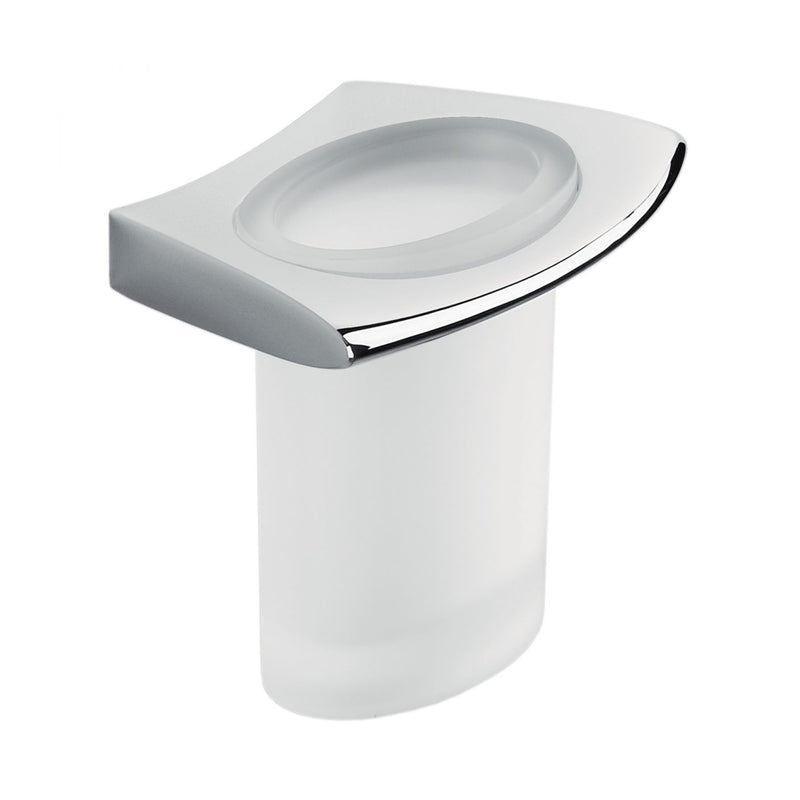 Porta bicchiere in vetro e ottone collezione Land di Colombo Design