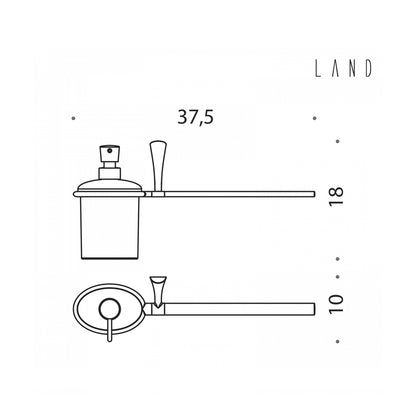 Spandisapone con porta salvietta per bidet verso destro collezione Land di Colombo Design by CeramicStore | Lo specialista del tuo bagno