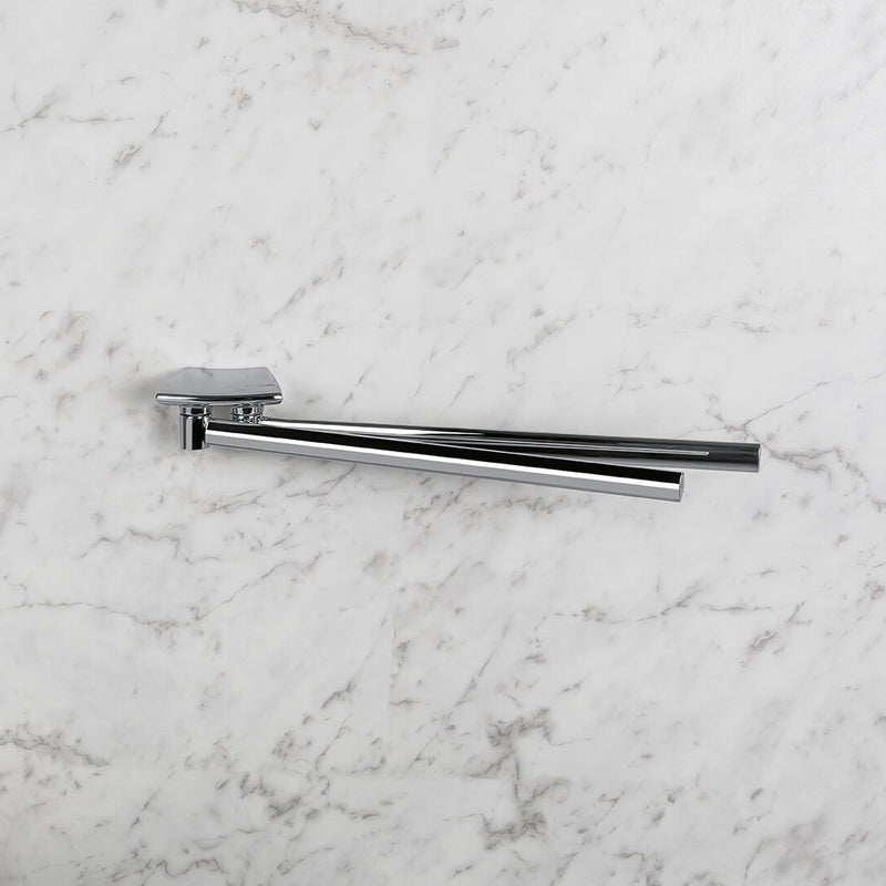 Porta salvietta doppio a snodo in ottone collezione Land di Colombo Design by CeramicStore | Lo specialista del tuo bagno