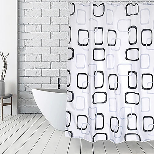 Tenda per doccia tessuto in poliestere vintage cm 180x200