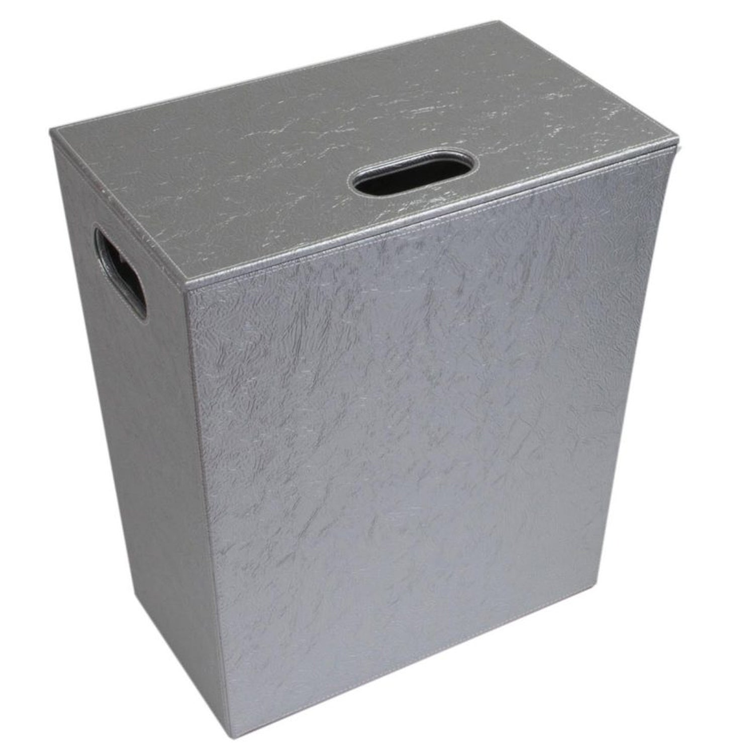 Cesto Porta Biancheria in ecopelle con sacca interna Koh-I-Noor color Cromo Perle by CeramicStore | Lo specialista del tuo bagno