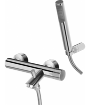 Miscelatore Vasca modello JO026CR con supporto a muro fisso in ABS con doccia e flessibile Cromo by CeramicStore | Lo specialista del tuo bagno