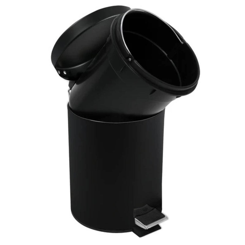 Pattumiera a pedale in metallo modello Unis 3 litri nera by CeramicStore | Lo specialista del tuo bagno