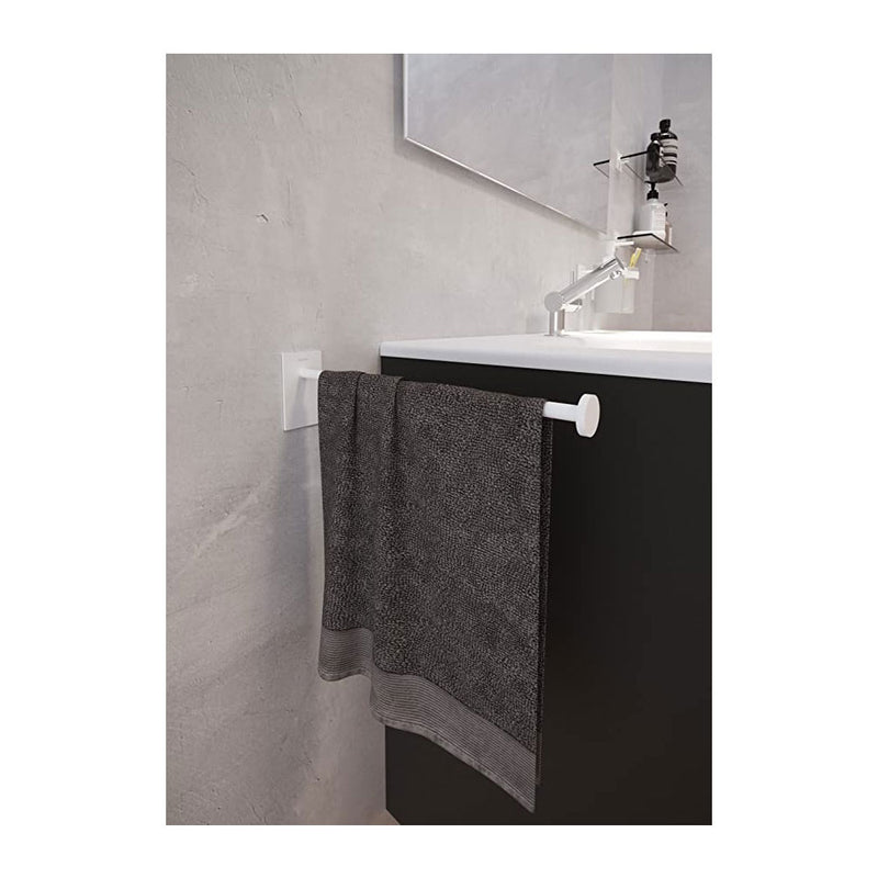 Porta asciugamani da incollo in ottone verniciato della collezione 'Stick' by Cosmic - cm 4,5x30,9x8 - Bianco by CeramicStore | Lo specialista del tuo bagno