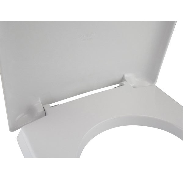 Sedile wc in termoindurente per vaso Esedra serie Ever con cerniere regolabili