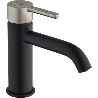 Miscelatore monocomando Lavabo senza Scarico Nero con Maniglia satinata Tonino Lamborghini collezione Dark-light by CeramicStore | Lo specialista del tuo bagno