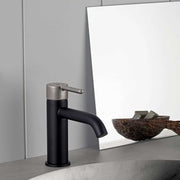 Miscelatore monocomando Lavabo senza Scarico Nero con Maniglia satinata Tonino Lamborghini collezione Dark-light by CeramicStore | Lo specialista del tuo bagno