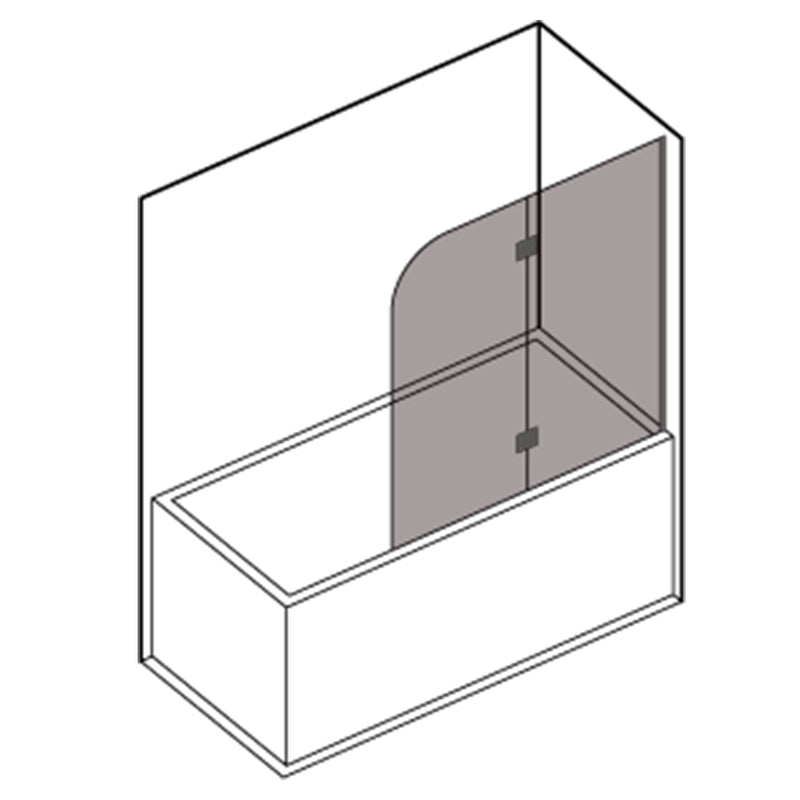 Parete Vasca a due pannelli cm 120 in cristallo trasparente da 6 mm temperato modello Ermes by CeramicStore | Lo specialista del tuo bagno