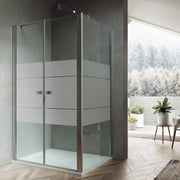 Parete fissa da 80 cm per porta doccia saloon modello Ermes Serigrafato in Cristallo 6 mm by CeramicStore | Lo specialista del tuo bagno