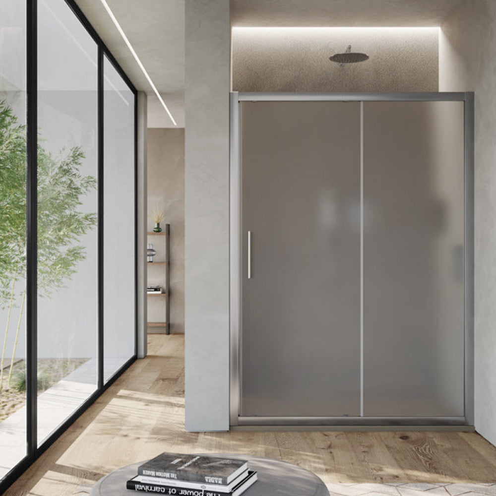 Porta Doccia Scorrevole 135 cm in cristallo opaco 6 mm modello Minerva by CeramicStore | Lo specialista del tuo bagno