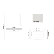 Mobile bagno sospeso con specchiera e lavabo integrato modello Livia - Legno Nordico by CeramicStore | Lo specialista del tuo bagno