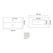 Mobile bagno sospeso con lavabo integrato modello Margherita - Bianco Opaco by CeramicStore | Lo specialista del tuo bagno
