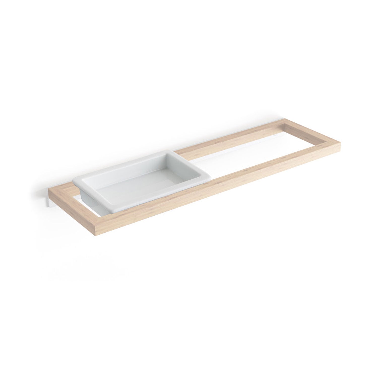 Portasapone in porcellana bianca collezione Bamboo di Lineabeta - per apposite mensole a parete by CeramicStore | Lo specialista del tuo bagno