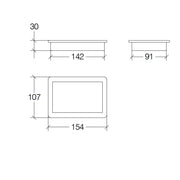 Portasapone in porcellana bianca collezione Bamboo di Lineabeta - per apposite mensole a parete by CeramicStore | Lo specialista del tuo bagno