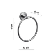 Portasalviette ad anello in Acciaio Inox AISI 304 Gedy serie Project - Spazzolato by CeramicStore | Lo specialista del tuo bagno