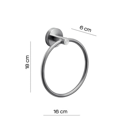 Portasalviette ad anello in Acciaio Inox AISI 304 Gedy serie Project - Spazzolato by CeramicStore | Lo specialista del tuo bagno