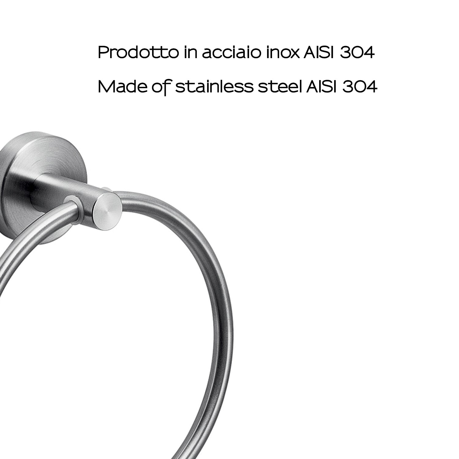 Portasalviette ad anello in Acciaio Inox AISI 304 Gedy serie Project - Spazzolato by CeramicStore | Lo specialista del tuo bagno