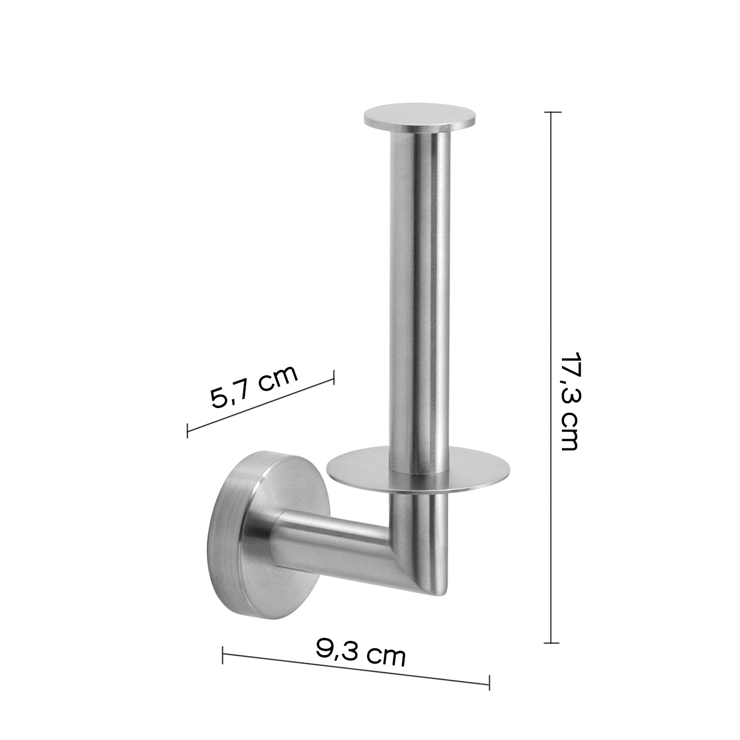 Portarotolo di riserva in Acciaio Inox AISI 304 Gedy serie Project - Spazzolato