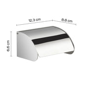 Portarotolo coperto in Acciaio Inox AISI 304 Gedy serie Project - Lucido