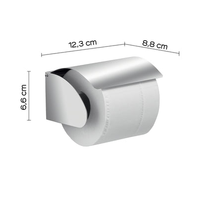 Portarotolo coperto in Acciaio Inox AISI 304 Gedy serie Project - Spazzolato