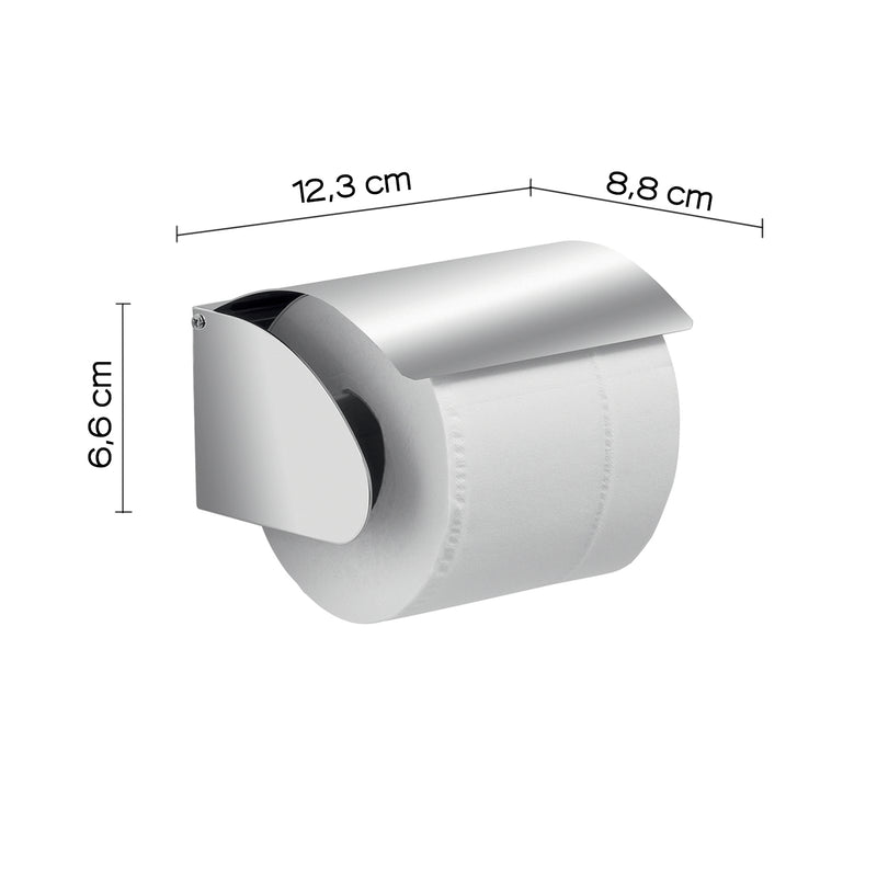 Portarotolo coperto in Acciaio Inox AISI 304 Gedy serie Project - Spazzolato