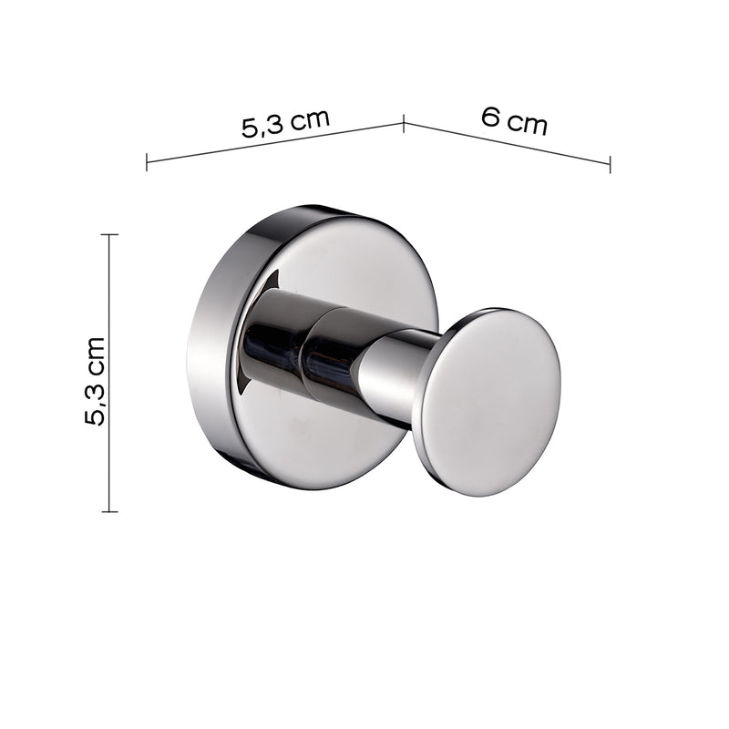 Appendiabiti singolo in Acciaio Inox AISI 304 Gedy serie Project - Lucido by CeramicStore | Lo specialista del tuo bagno