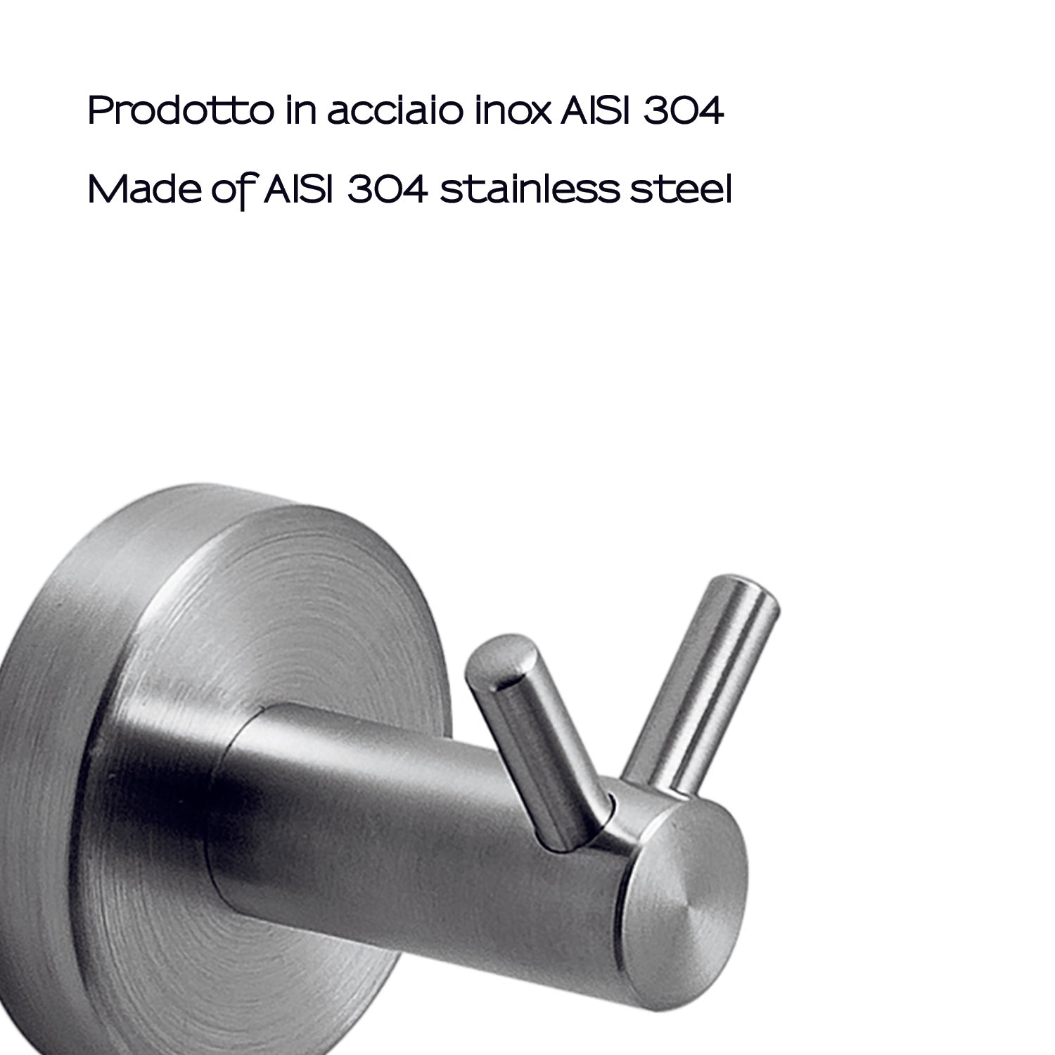 Appendiabiti doppio in Acciaio Inox AISI 304 Gedy serie Project - Spazzolato by CeramicStore | Lo specialista del tuo bagno