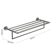 Mensola porta asciugamani L. 63 cm in Acciaio Inox AISI 304 Gedy serie Project - Lucido by CeramicStore | Lo specialista del tuo bagno