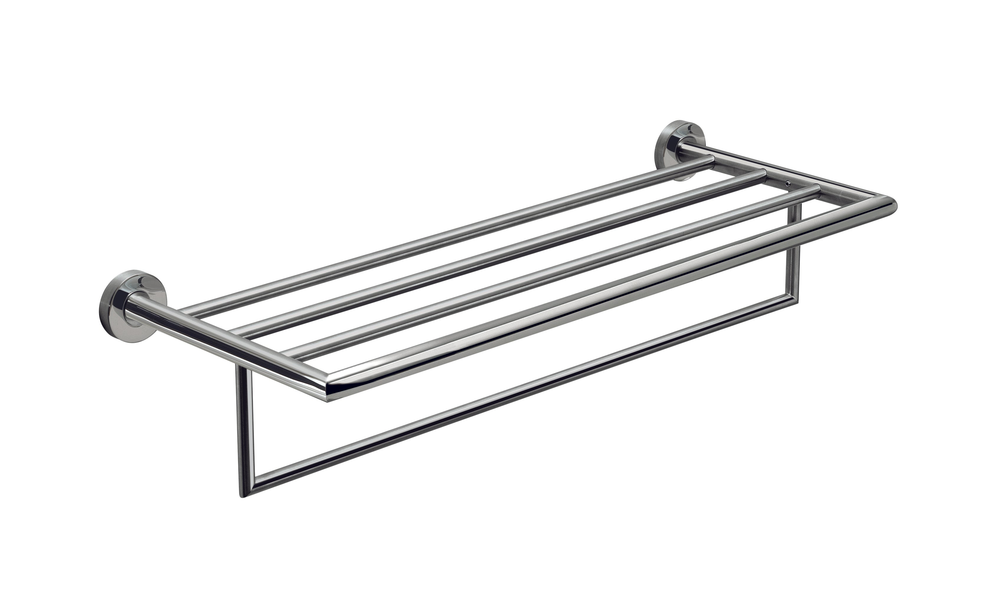 Mensola porta asciugamani L. 63 cm in Acciaio Inox AISI 304 Gedy serie Project - Lucido by CeramicStore | Lo specialista del tuo bagno