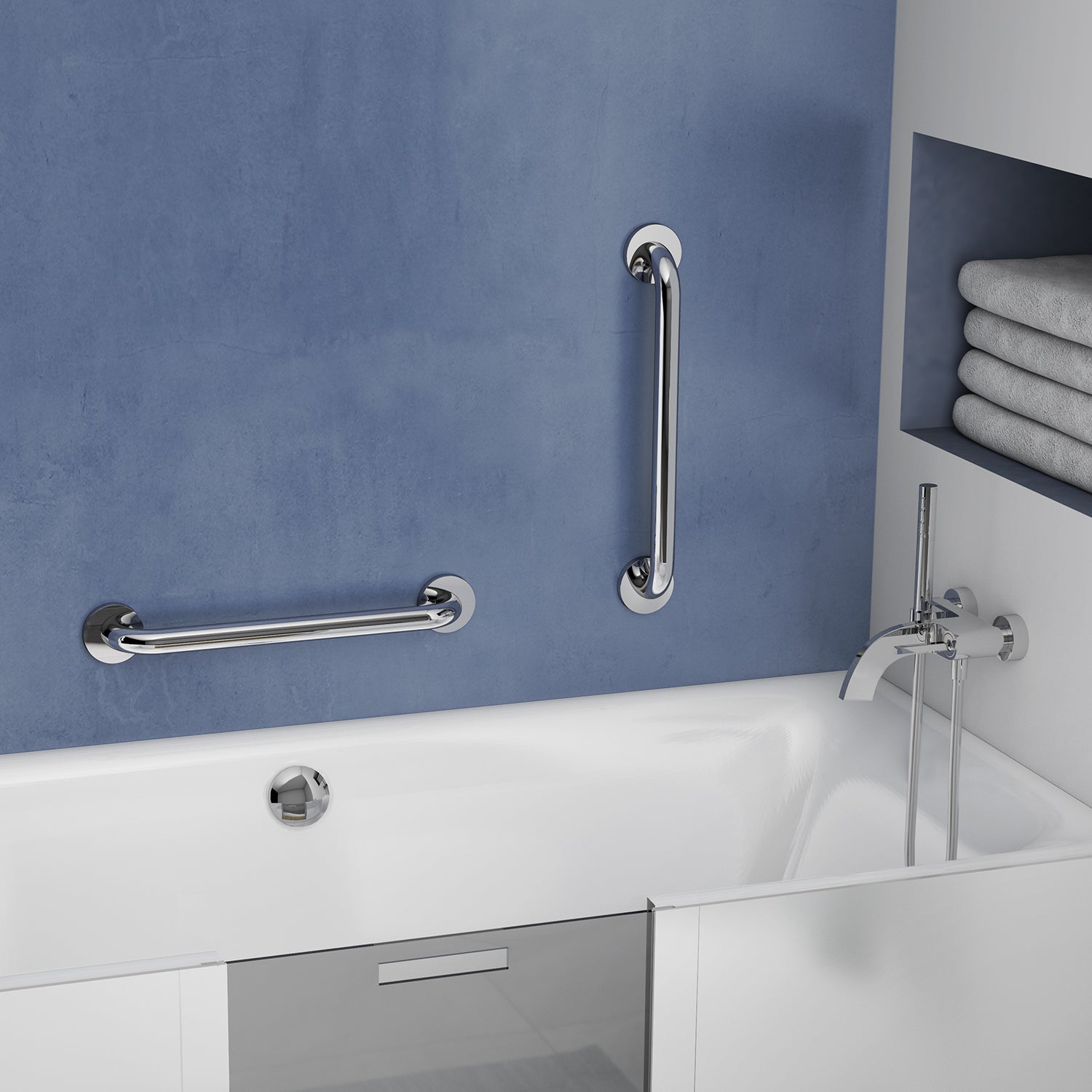 Maniglione 45 cm in Acciaio Inox AISI 304 Gedy serie Project - Spazzolato by CeramicStore | Lo specialista del tuo bagno