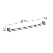 Portasalviette 45 cm a parete Kent di Gedy - Cromato by CeramicStore | Lo specialista del tuo bagno
