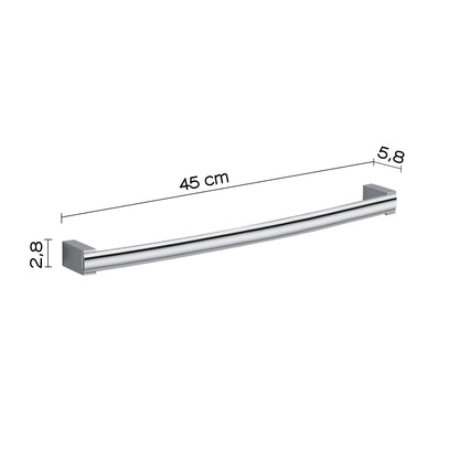 Portasalviette 45 cm a parete Kent di Gedy - Cromato by CeramicStore | Lo specialista del tuo bagno