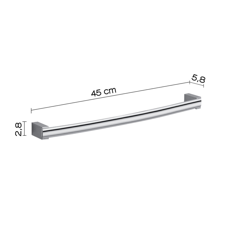 Portasalviette 45 cm a parete Kent di Gedy - Cromato by CeramicStore | Lo specialista del tuo bagno