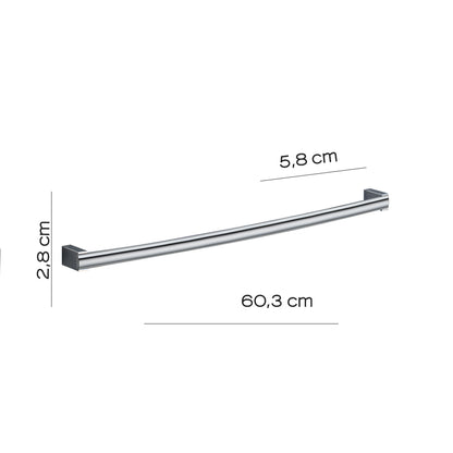 Portasalviette 60 cm a parete Kent di Gedy - Cromato by CeramicStore | Lo specialista del tuo bagno