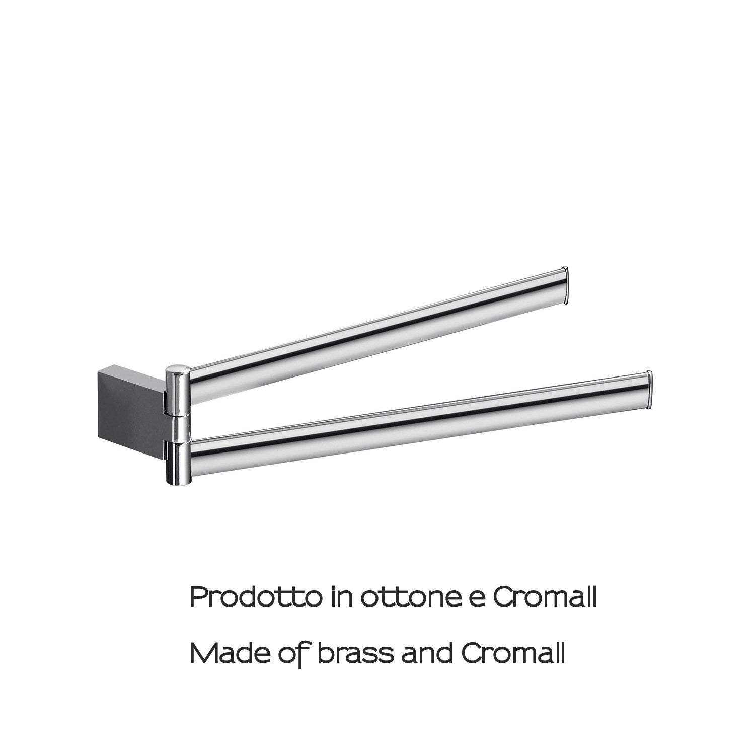 Portasalviette a snodo installazione a parete Kent di Gedy - Cromato by CeramicStore | Lo specialista del tuo bagno