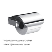 Portarotolo coperto a parete Kent di Gedy - Cromato