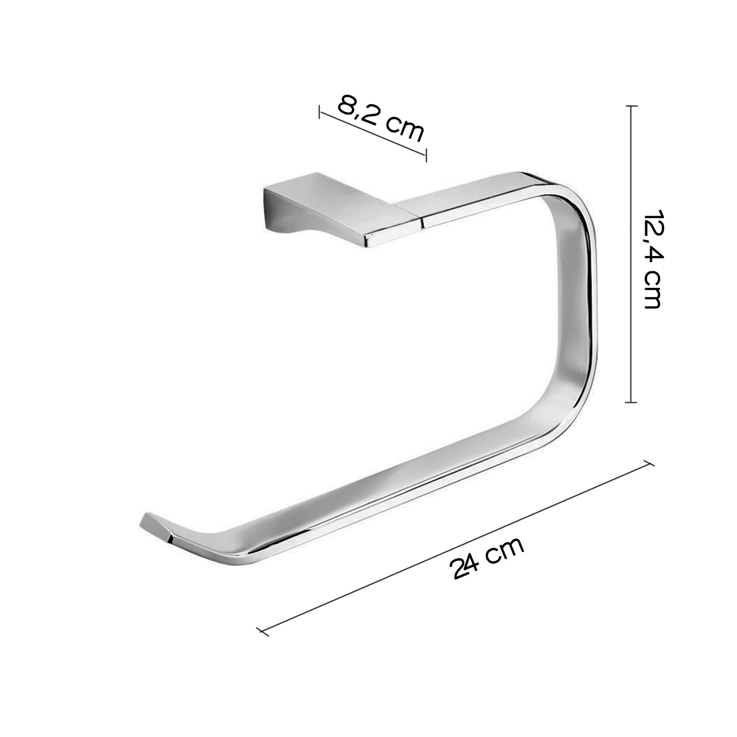 Portasalviette ad anello Gedy Glamour cm 24x8,2x12,4 in ottone cromo by CeramicStore | Lo specialista del tuo bagno