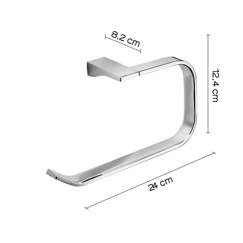 Portasalviette ad anello Gedy Glamour cm 24x8,2x12,4 in ottone cromo by CeramicStore | Lo specialista del tuo bagno