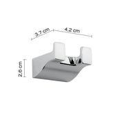 Appendiabiti doppio a parete Gedy Glamour in ottone cromato by CeramicStore | Lo specialista del tuo bagno