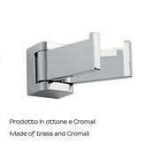 Appendiabiti a snodo Gedy Glamour in ottone cromato, fissaggio a parete by CeramicStore | Lo specialista del tuo bagno