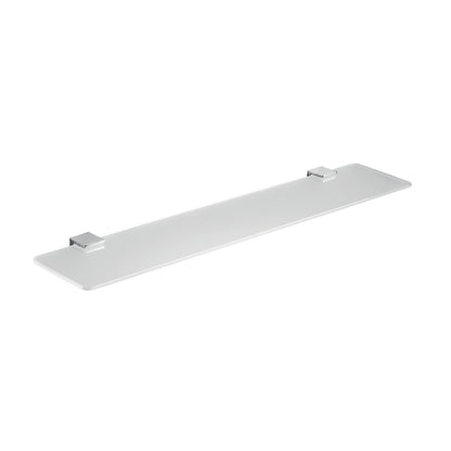 Mensola 60 cm in vetro temperato di Gedy serie Glamour - Cromato